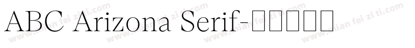 ABC Arizona Serif字体转换